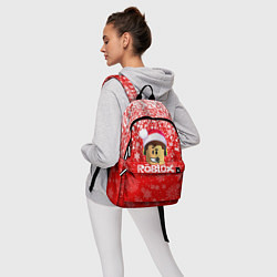 Рюкзак ROBLOX НОВОГОДНИЙ SMILE 2022, цвет: 3D-принт — фото 2