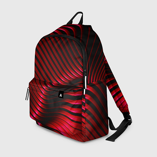 Рюкзак Волны красного металла / 3D-принт – фото 1