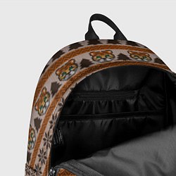 Рюкзак Вязаный новогодний стиль ёлка и тигренок, цвет: 3D-принт — фото 2