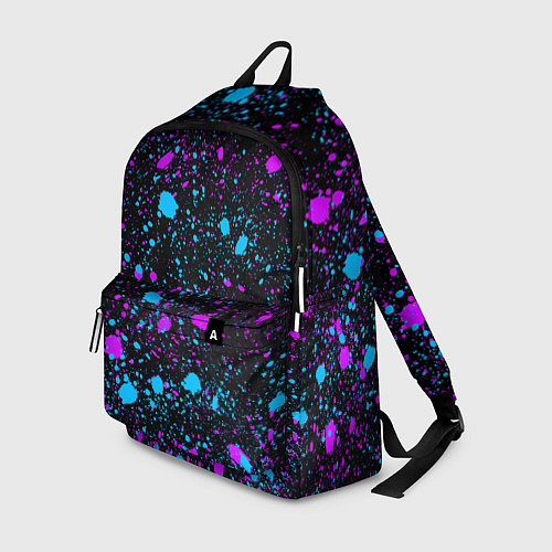 Рюкзак Брызги неоновые ярких красок / 3D-принт – фото 1