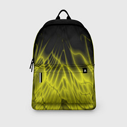 Рюкзак Коллекция Rays Лучи Желтый и черный Абстракция 662, цвет: 3D-принт — фото 2