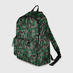 Рюкзак Зелёный Вязаный Камуфляж, цвет: 3D-принт