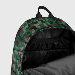 Рюкзак Зелёный Вязаный Камуфляж, цвет: 3D-принт — фото 2
