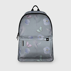 Рюкзак Бабочки и цветы голубого мака, цвет: 3D-принт — фото 2