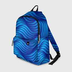 Рюкзак Синие абстрактные волны, цвет: 3D-принт