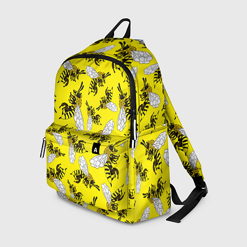 Рюкзак Пчелы на желтом / 3D-принт – фото 1