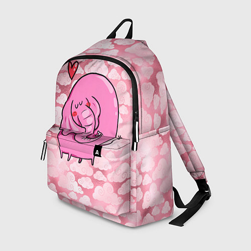 Рюкзак Розовый влюбленный слон / 3D-принт – фото 1