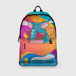 Рюкзак Слон ест арбуз, цвет: 3D-принт — фото 2