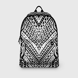 Рюкзак Абстракция черно-белая Волны, полосы, вензеля Моно, цвет: 3D-принт — фото 2