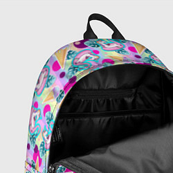 Рюкзак Единороги на радужном фоне с мороженым, цвет: 3D-принт — фото 2