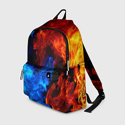 Рюкзак Огонь - Вода Инь - Янь, цвет: 3D-принт