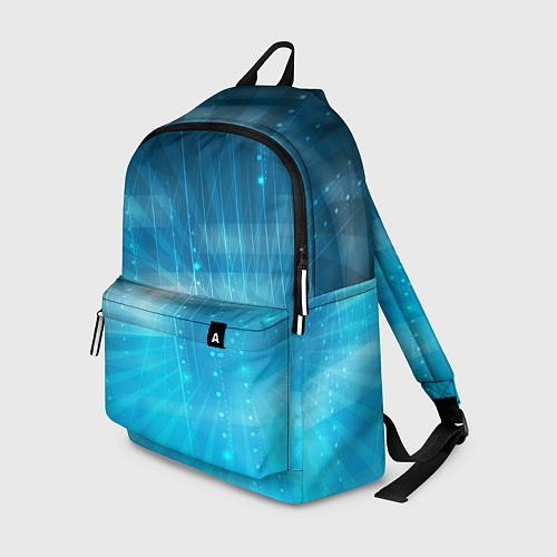 Рюкзак Линии на голубом фоне / 3D-принт – фото 1