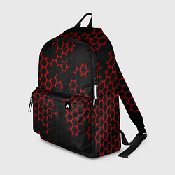 Рюкзак НАНОКОСТЮМ Black and Red Hexagon Гексагоны