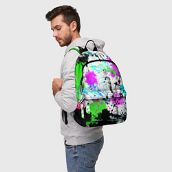Рюкзак Неоновые разноцветные пятна и брызги красок, цвет: 3D-принт — фото 2
