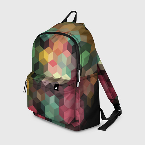 Рюкзак Разноцветный геометрический узор 3D / 3D-принт – фото 1