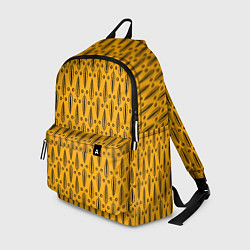 Рюкзак Черно-желтый современный узор Листья, цвет: 3D-принт
