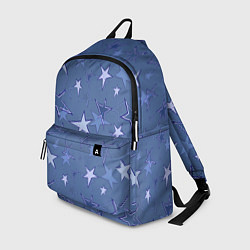 Рюкзак Gray-Blue Star Pattern, цвет: 3D-принт