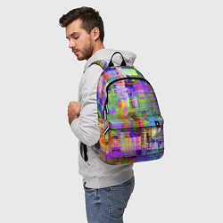 Рюкзак Красочный авангардный глитч Fashion trend, цвет: 3D-принт — фото 2