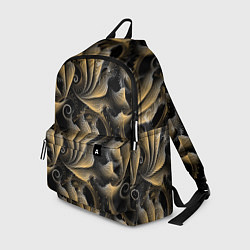 Рюкзак Золотистые абстрактные узоры, цвет: 3D-принт