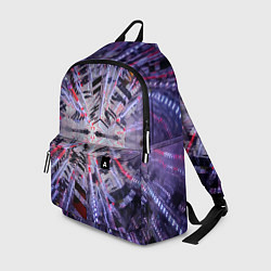 Рюкзак Неоновый абстрактный коридор - Фиолетовый, цвет: 3D-принт