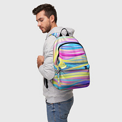 Рюкзак Многоцветные волны, цвет: 3D-принт — фото 2