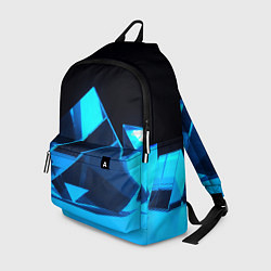 Рюкзак Неоновые объёмный куб - Синий, цвет: 3D-принт