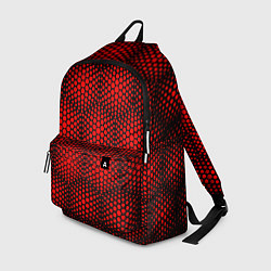 Рюкзак Красные неоновые соты, цвет: 3D-принт