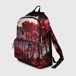 Рюкзак Абстрактные красные деревья и облака, цвет: 3D-принт