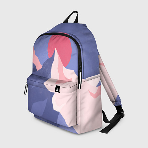 Рюкзак Пейзаж гор и леса в стиле ретро / 3D-принт – фото 1