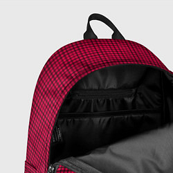 Рюкзак Черно-красная мелкая клетка, цвет: 3D-принт — фото 2