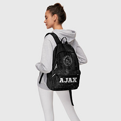 Рюкзак Ajax sport на темном фоне: символ, надпись, цвет: 3D-принт — фото 2