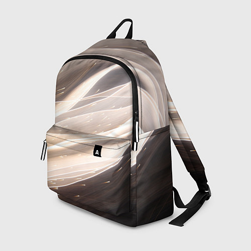 Рюкзак Абстрактные волны и огни бесконечности / 3D-принт – фото 1