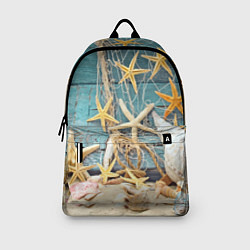 Рюкзак Натюрморт из сети, морских звёзд и ракушек - лето, цвет: 3D-принт — фото 2