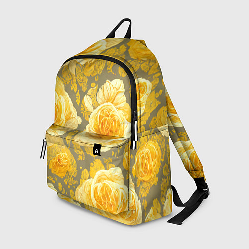 Рюкзак Яркие желтые бутоны / 3D-принт – фото 1