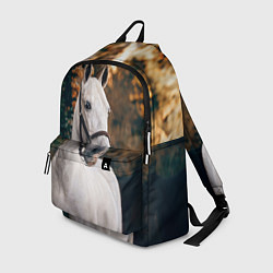Рюкзак Белая лошадка, цвет: 3D-принт