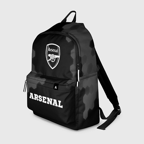 Рюкзак Arsenal sport на темном фоне: символ, надпись / 3D-принт – фото 1
