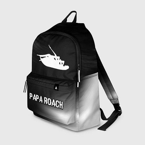 Рюкзак Papa Roach glitch на темном фоне: символ, надпись / 3D-принт – фото 1