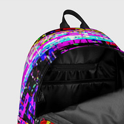 Рюкзак Яркий пиксельный красочный глитч, цвет: 3D-принт — фото 2