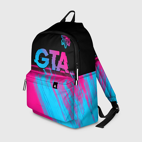Рюкзак GTA - neon gradient: символ сверху / 3D-принт – фото 1
