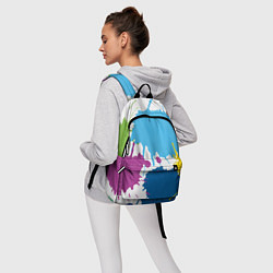 Рюкзак Цветные кляксы на белом фоне, цвет: 3D-принт — фото 2