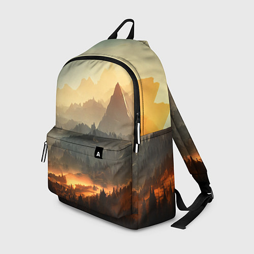 Рюкзак Рассвет в горах, пейзаж / 3D-принт – фото 1