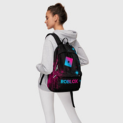 Рюкзак Roblox - neon gradient: символ, надпись, цвет: 3D-принт — фото 2