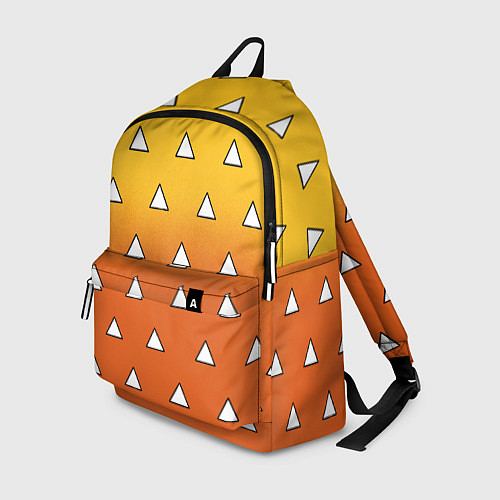 Рюкзак Оранжевое кимоно с треугольниками - Зеницу клинок / 3D-принт – фото 1