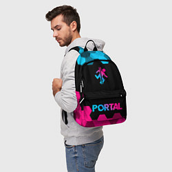 Рюкзак Portal - neon gradient: символ, надпись, цвет: 3D-принт — фото 2