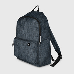 Рюкзак Черно-синий текстурированный в елочку, под джинсу, цвет: 3D-принт