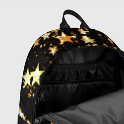 Рюкзак Золотые праздничные звезды, цвет: 3D-принт — фото 2