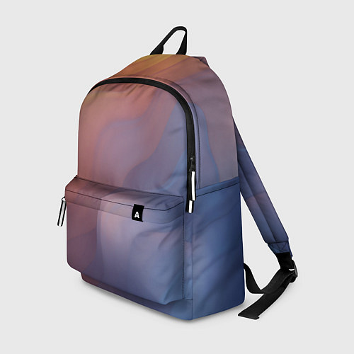 Рюкзак Оранжево-фиолетовый абстрактный дым / 3D-принт – фото 1