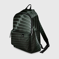 Рюкзак Наноброня - чёрные волнообразные пластины, цвет: 3D-принт