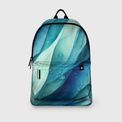 Рюкзак Акварельные синие узоры, цвет: 3D-принт — фото 2
