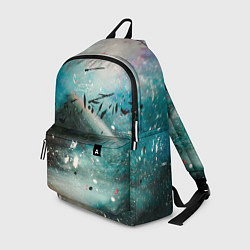Рюкзак Абстрактный голубой туман, краски и блёстки, цвет: 3D-принт